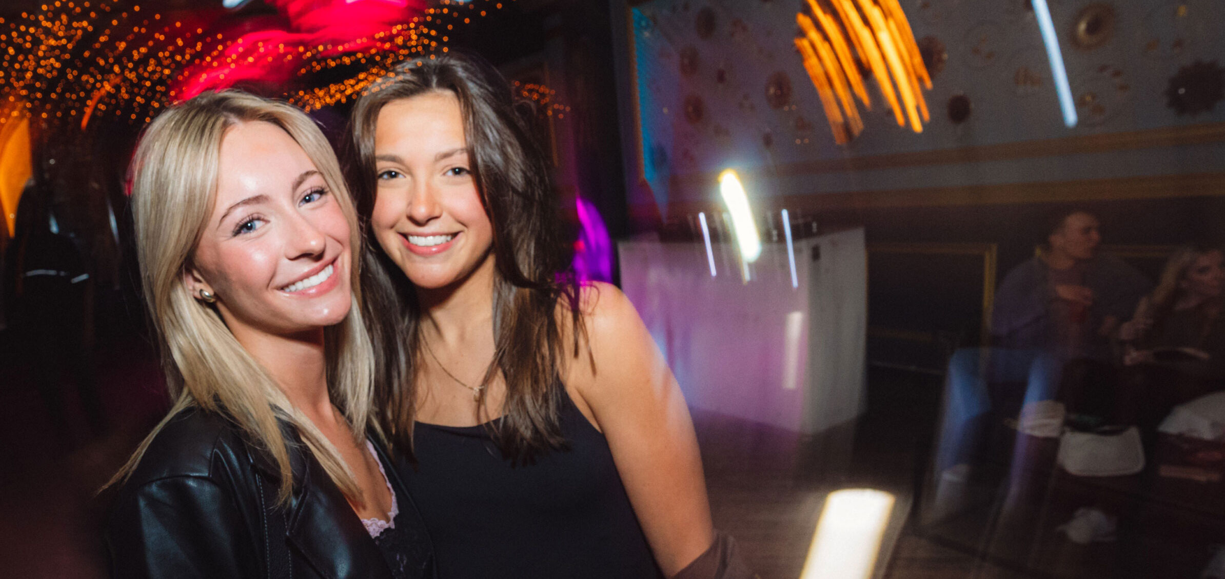 Two girls at nightclub